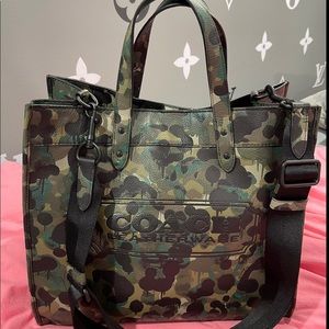 Limited Edition Camo-Print Large Coach Tote- No more of these bags will be made.